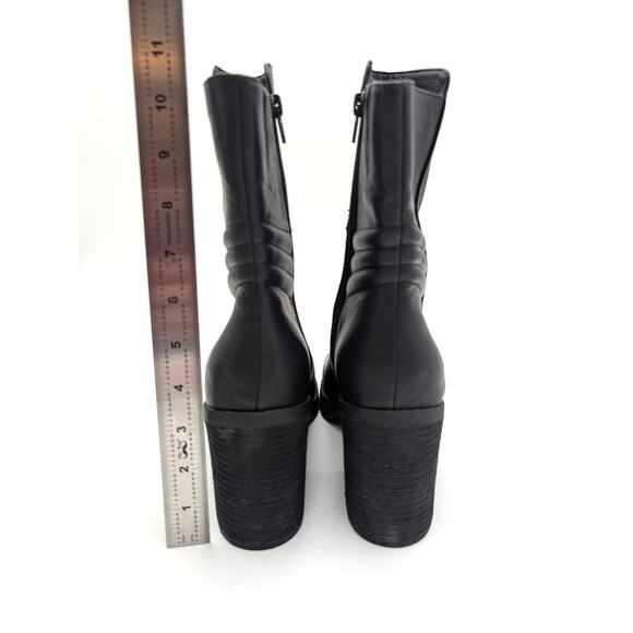 Korks Moergan Side Zip Boots Square Toe Women's Black Size US10M EU40.5 - Picture 4 of 14